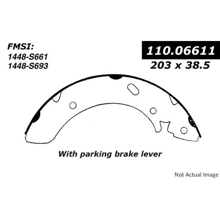 Centric Parts Premium Brake Shoes, 111.06611 111.06611